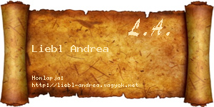 Liebl Andrea névjegykártya